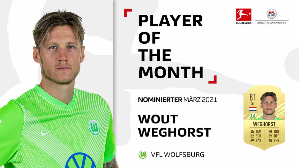Abstimmung von Wout Weghorst zum Spieler des Monats März.