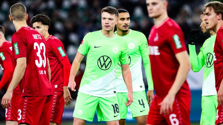VfL-Wolfsburg-Spieler Dzenan Pejcinovic während des Heimspiels gegen den 1. FC Köln.