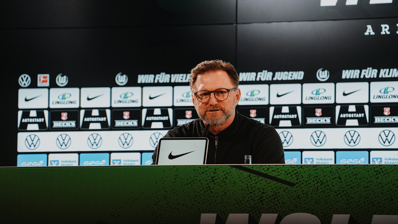 Pressekonferenz mit VfL-Wolfsburg-Trainer Ralph Hasenhüttl.
