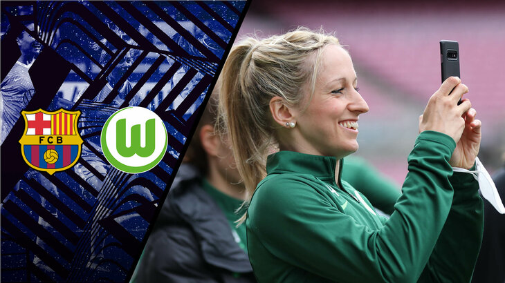 Cover für den Talk mit den Spielerinnen des VfL-Wolfsburg vor dem Spiel gegen Barcelona.