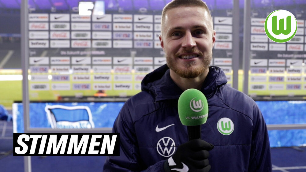 Der VfL-Wolfsburg-Spieler Mattias Svanberg im Interview für Wölfe Tv.