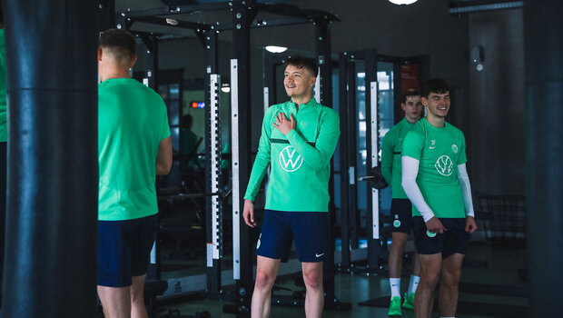 Die Spieler des VfL-Wolfsburg im Trainingslager in Almancil.