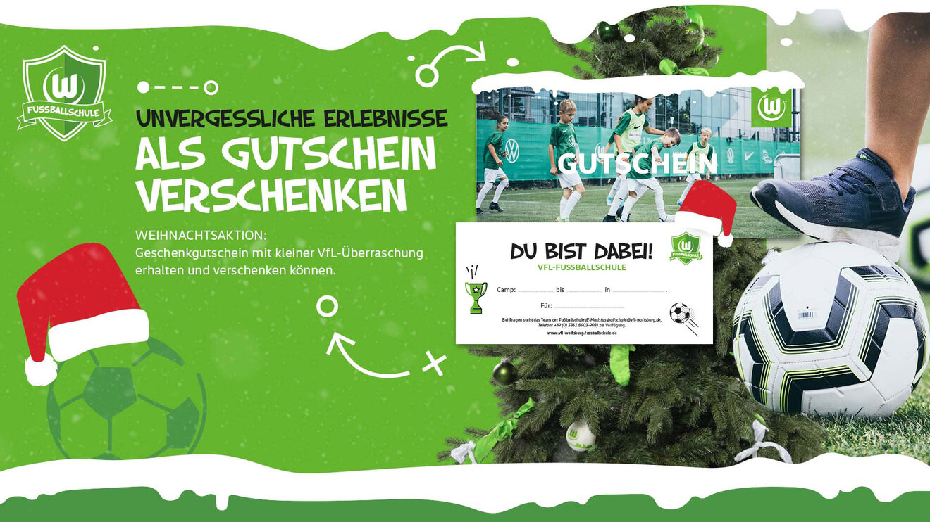 Gutschein der Fußballschule des VfL-Wolfsburg.