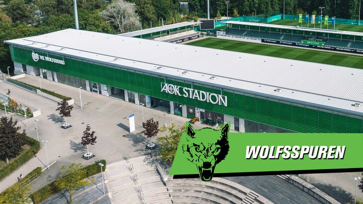 Eine VfL-Wolfsburg-Grafik mit dem AOK Stadion.