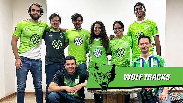 Gruppenbild des mexikanischen VfL-Wolfsburg-Fanclubs.