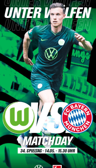 Das Cover der 20. Ausgabe des Spieltags-Flyers "Unter Wölfen" mit VfL-Wolfsburg-Spieler Yannick Gerhardt.