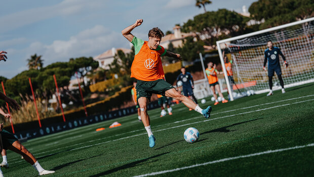 Die Spieler des VfL Wolfsburg beim Trainingslager in Portugal.