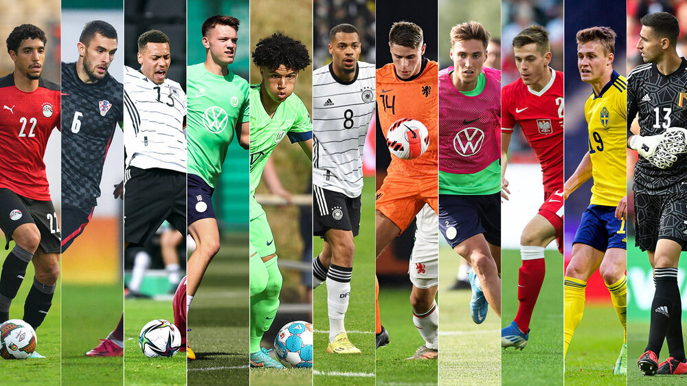 Verschiedene Spieler des VfL Wolfsburg.