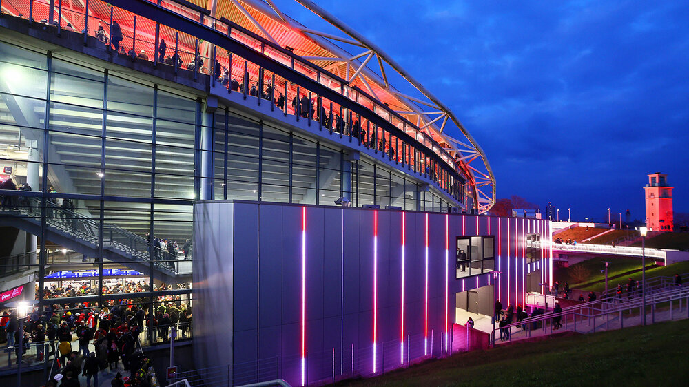 Das Stadion von RB Leipzig.