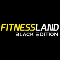 Das Logo von Fitnessland.