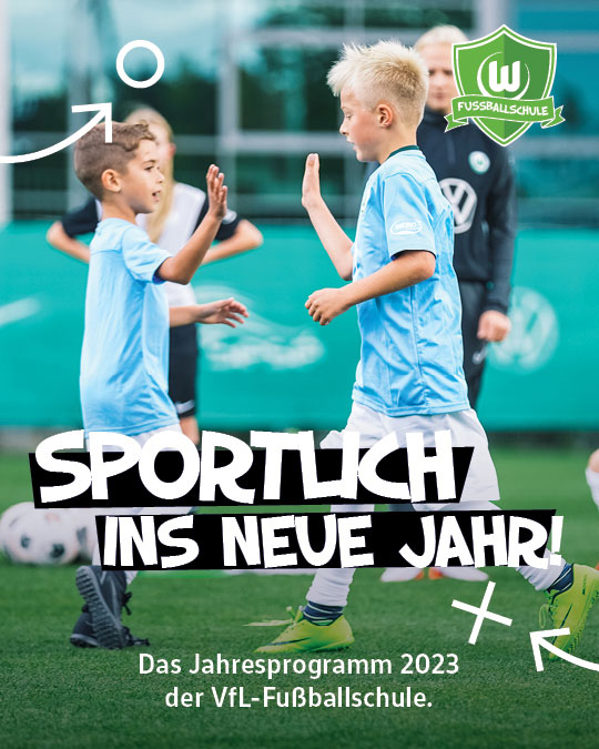 Das Jahresprogramm der Fußballschule des VfL Wolfsburg.