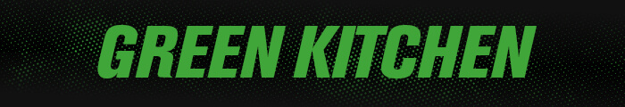 VfL-Wolfsburg-Grafik Green Kitchen. Eine VfL-Wolfsburg-Grafik mit der Aufschrift Green kitchen.