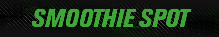 Eine Grafik mit dem Schriftzug "Smoothie Spot". Eine Grafik mit dem Schriftzug "Smoothie Spot".