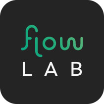 Ein Logo des VfL Wolfbsurg Sponsors Flow Lab.