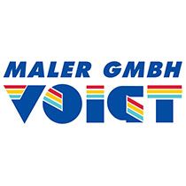 Ein Logo des VfL Wolfbsurg Sponsors Maler GmbH Voigt.