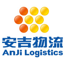 Ein Logo des VfL Wolfbsurg Sponsors AnJi Logistics.