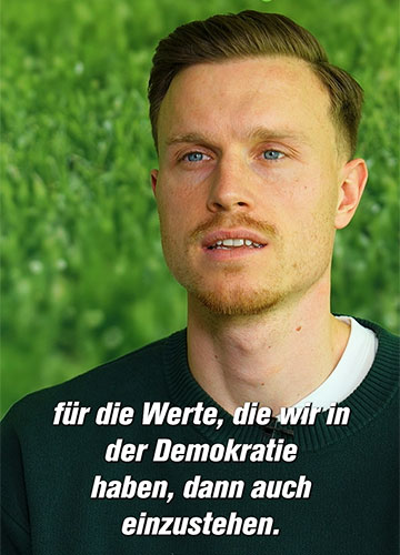 VfL-Wolfsburg-Spieler Gerhardt setzt sich für Vielfalt ein.