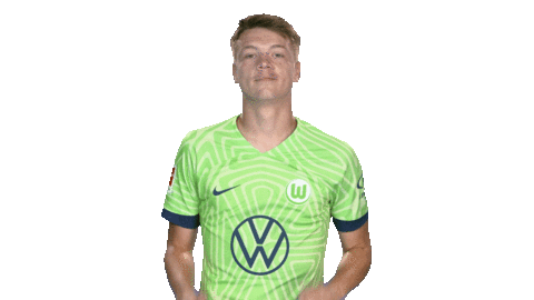 Der VfL Wolfsburg-Spieler Dzenan Pejcinovic applaudiert.