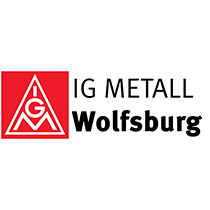 Logo des VfL Wolfsburg Partners IG Metall Wolfsburg.