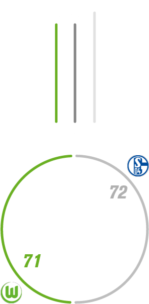 Eine Grafik mit einer Bilanz der vergangenen Spiele gegen den FC Schalke.