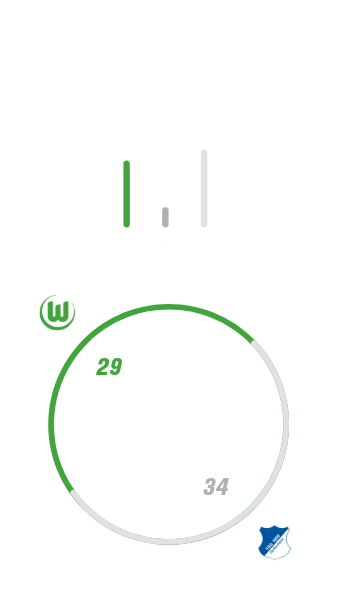 Eine Grafik zur Heimbilanz zwischen Hoffenheim und dem VfL Wolfsburg.
