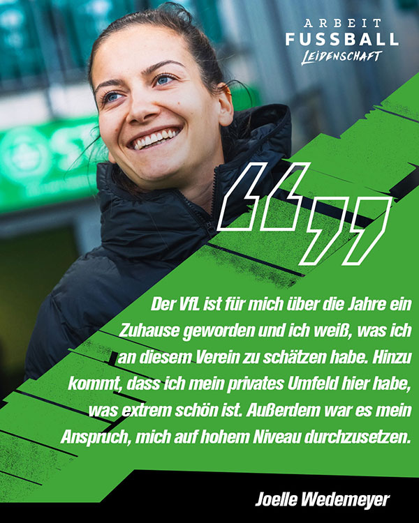 Zitat von VfL-Wolfsburg-Spielerin Joelle Wedemeyer.