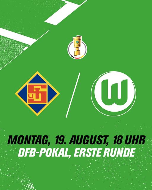 DFB-Pokal Spielansetzung der ersten Runde. Der VfL Wolfsburg spielt gegen TuS Koblenz.
